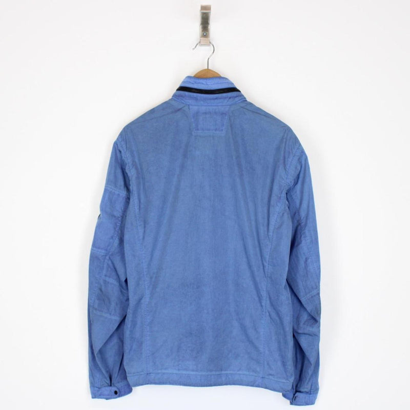 CP Company Blue Chrome Re-Colour Full Zip Lens Jacket