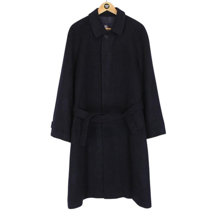 Vintage 00s Burberry London Navy Blue Wool Belted Coat