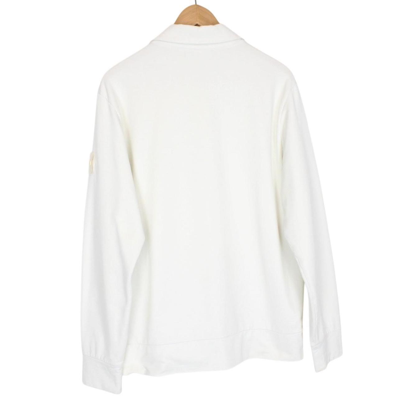 Stone Island Ghost SS 2022 Cream 1/4 Zip Stretch Cotton Sweatshirt Jumper
