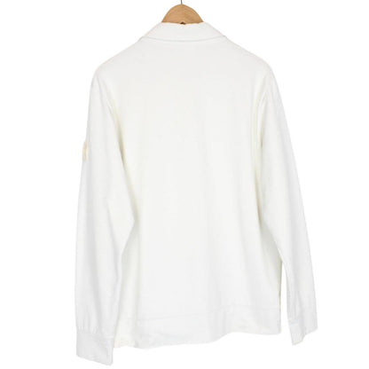 Stone Island Ghost SS 2022 Cream 1/4 Zip Stretch Cotton Sweatshirt Jumper
