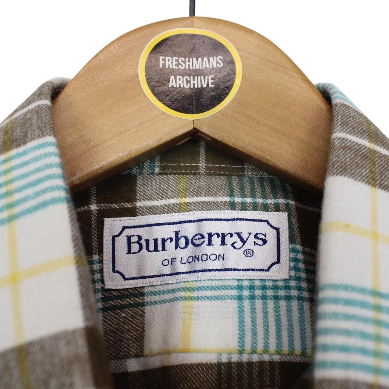 Vintage 90s Burberry Multicoloured Check Long Sleeve Cotton Shirt