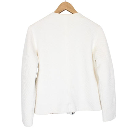 Vintage Burberry London White Nova Check Cotton Full Zip Sweatshirt