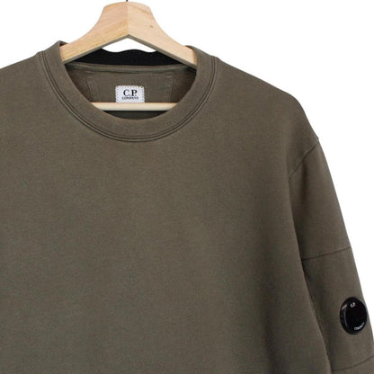 CP Company Khaki Brown Lens Cotton Sweatshirt Jumper