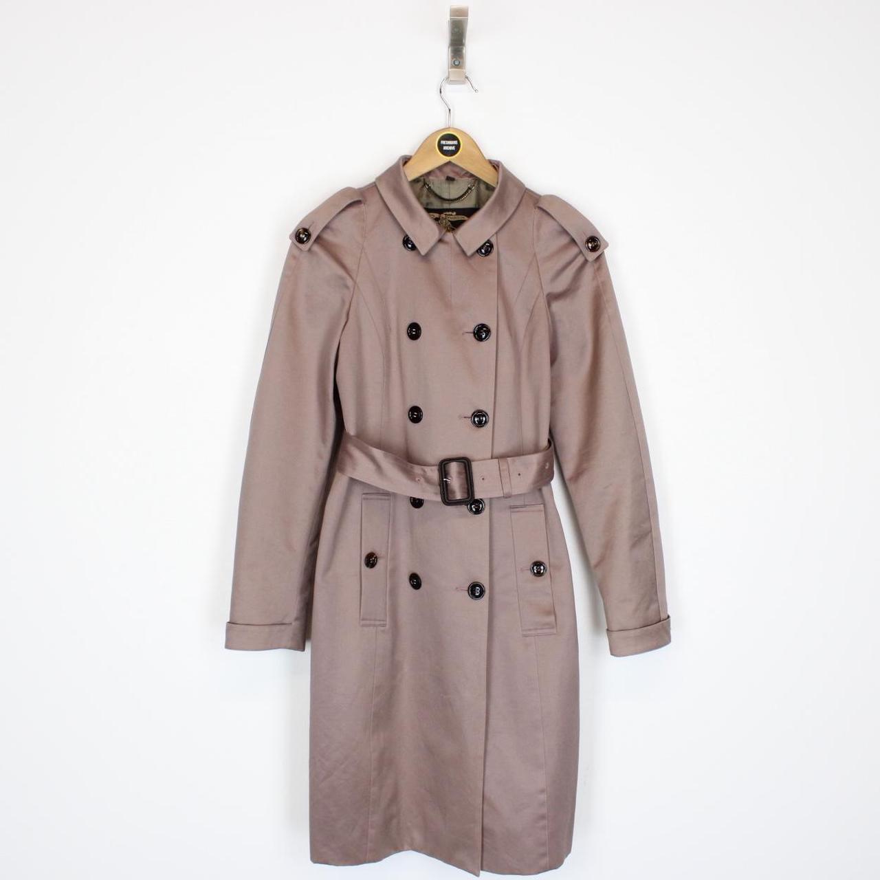 Burberry Prorsum Pink Double Breasted Belted Trench Coat