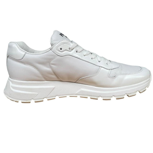 Prada Prax 01 White Re-Nylon and Leather Trainers