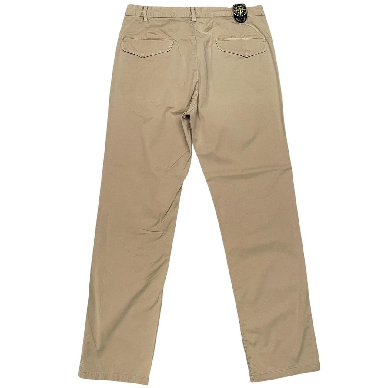Vintage Stone Island SS 2008 Beige Straight Leg Fit Cotton Trousers
