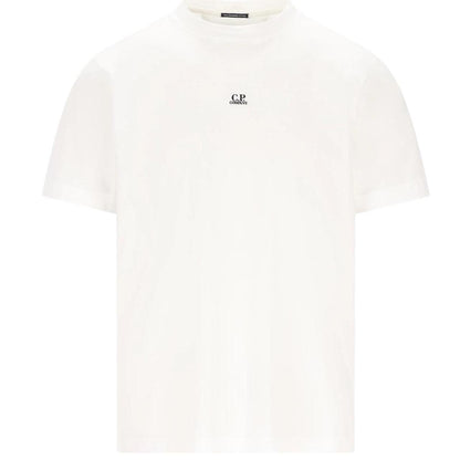 CP Company White 70/2 Logo Print Cotton Short Sleeve T-Shirt