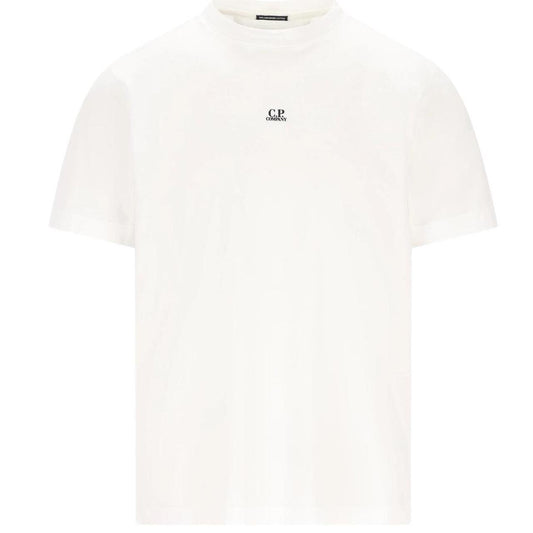 CP Company White 70/2 Logo Print Cotton Short Sleeve T-Shirt