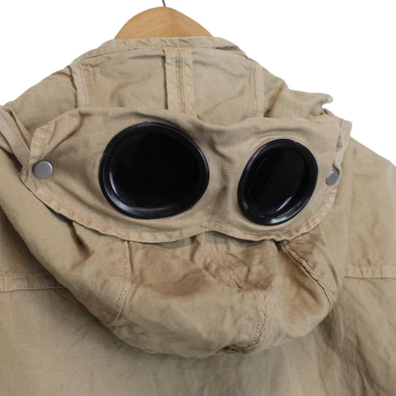 Vintage CP Company SS 2006 Beige Full Zip Multi Pocket Cotton Lino Flax Goggle
