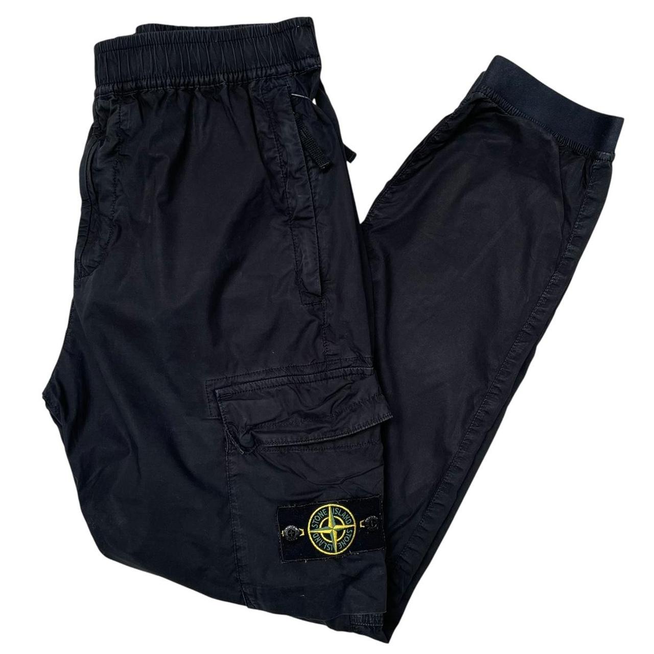 Stone Island SS 2022 Black RE-T Fit Cargo Trousers