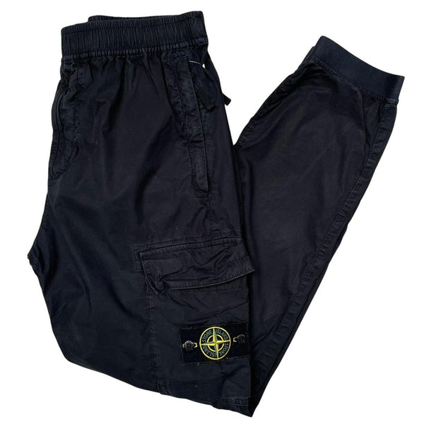 Stone Island SS 2022 Black RE-T Fit Cargo Trousers