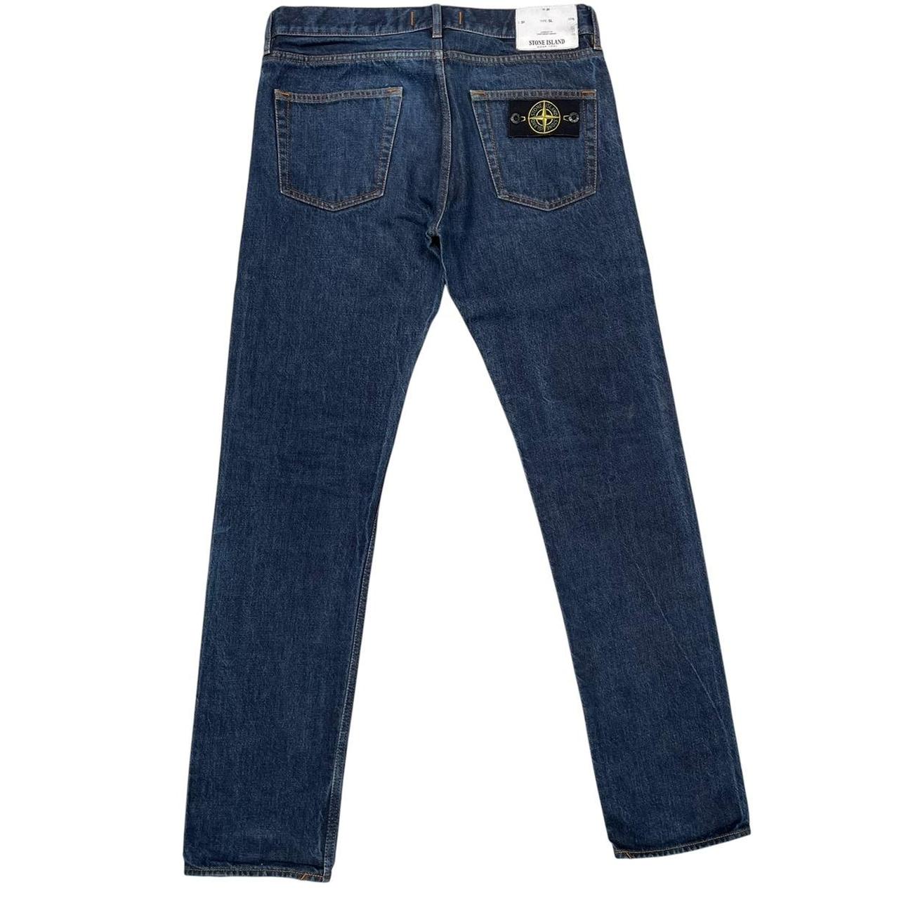 Stone Island Navy Blue Slim Fit Denim Jeans