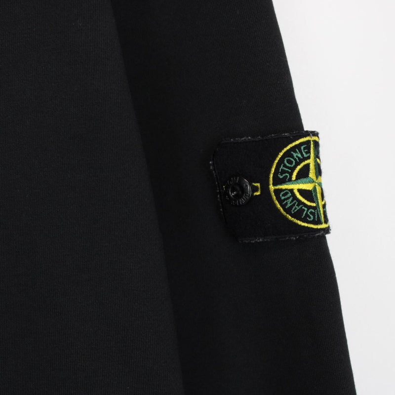 Stone Island Black Cotton Sweatshirt Jumper