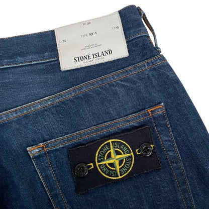 Stone Island SS 2014 Navy Blue RE-T Fit Denim Jeans