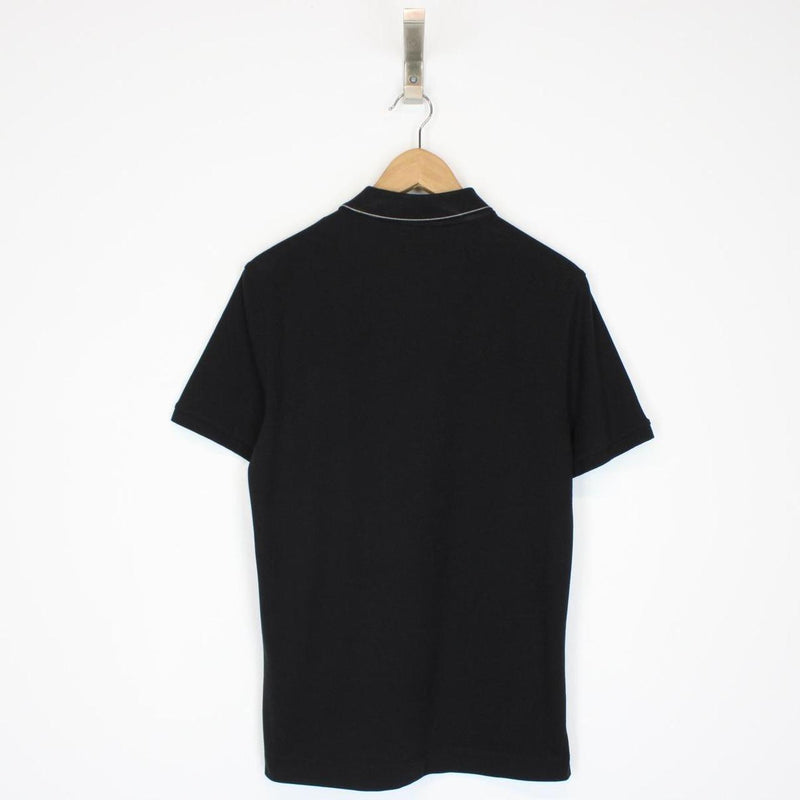 CP Company Black Logo Patch Short Sleeve Polo Shirt