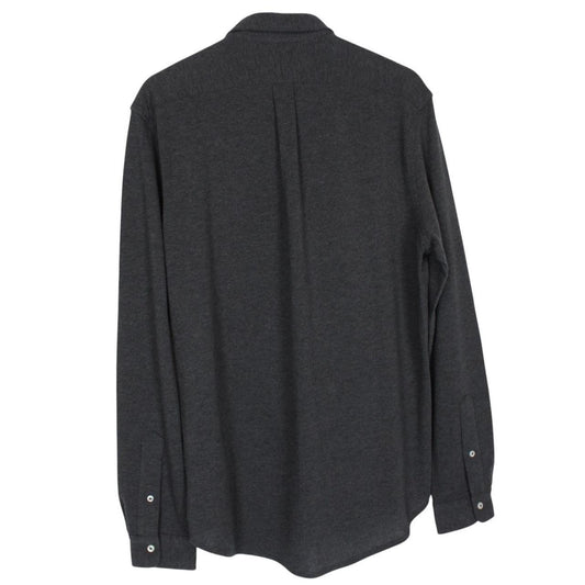 Polo Ralph Lauren Grey Featherweight Mesh Cotton Long Sleeve Shirt
