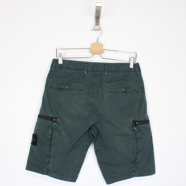 Stone Island SS 2018 Petrol Green Bermuda Cotton Cargo Shorts