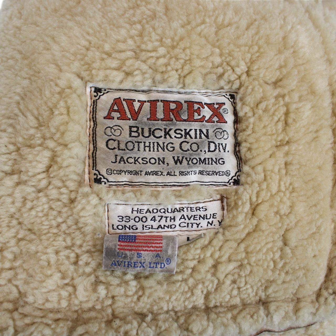 Vintage 1970s Avirex Suede Leather Shearling Pilot Coat