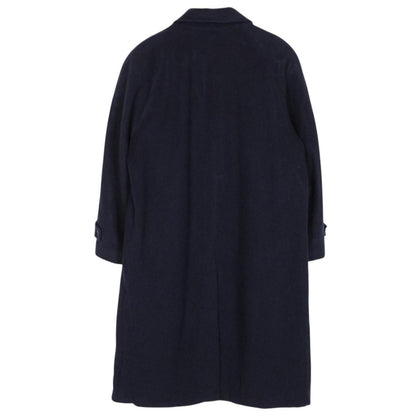 Vintage 90s Burberry Navy Blue Wool Blend Coat