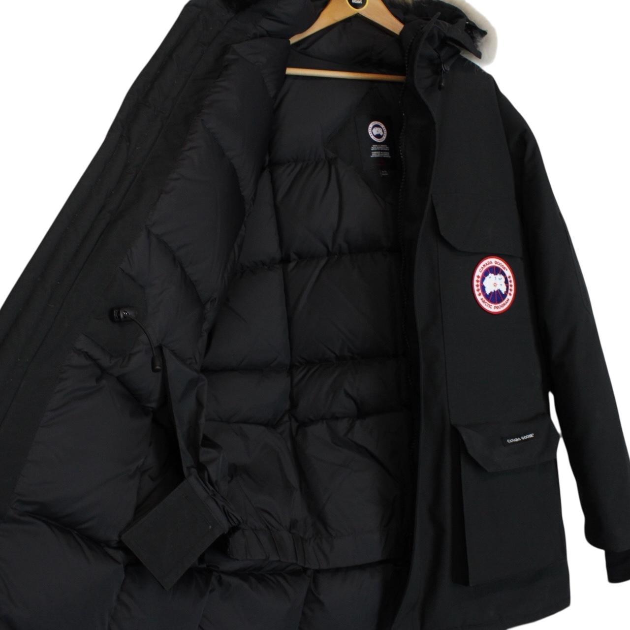 Canada Goose Black Expedition Parka Down Jacket with Fur Trim