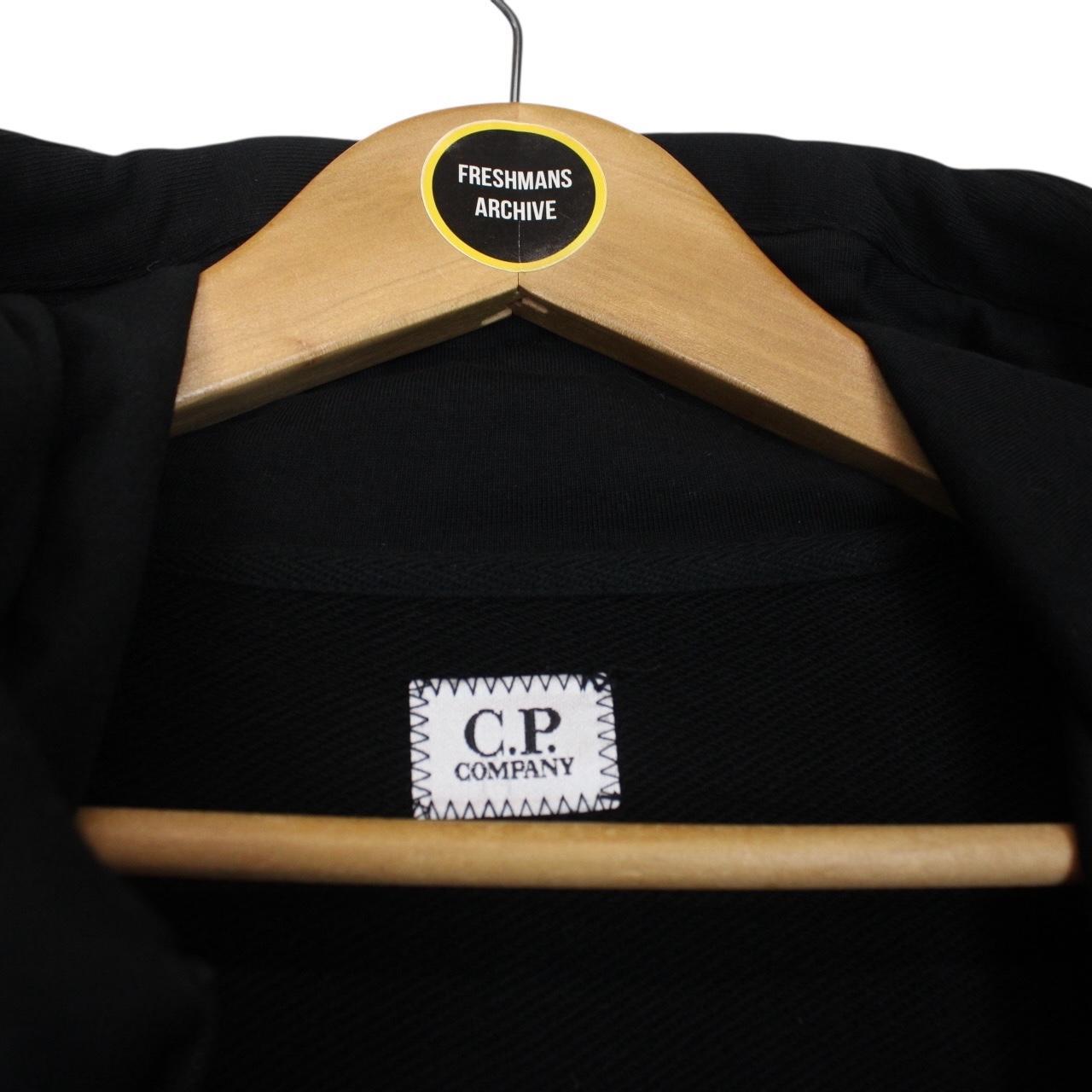 CP Company Black Cotton Full Zip Goggle Hoodie Jumper