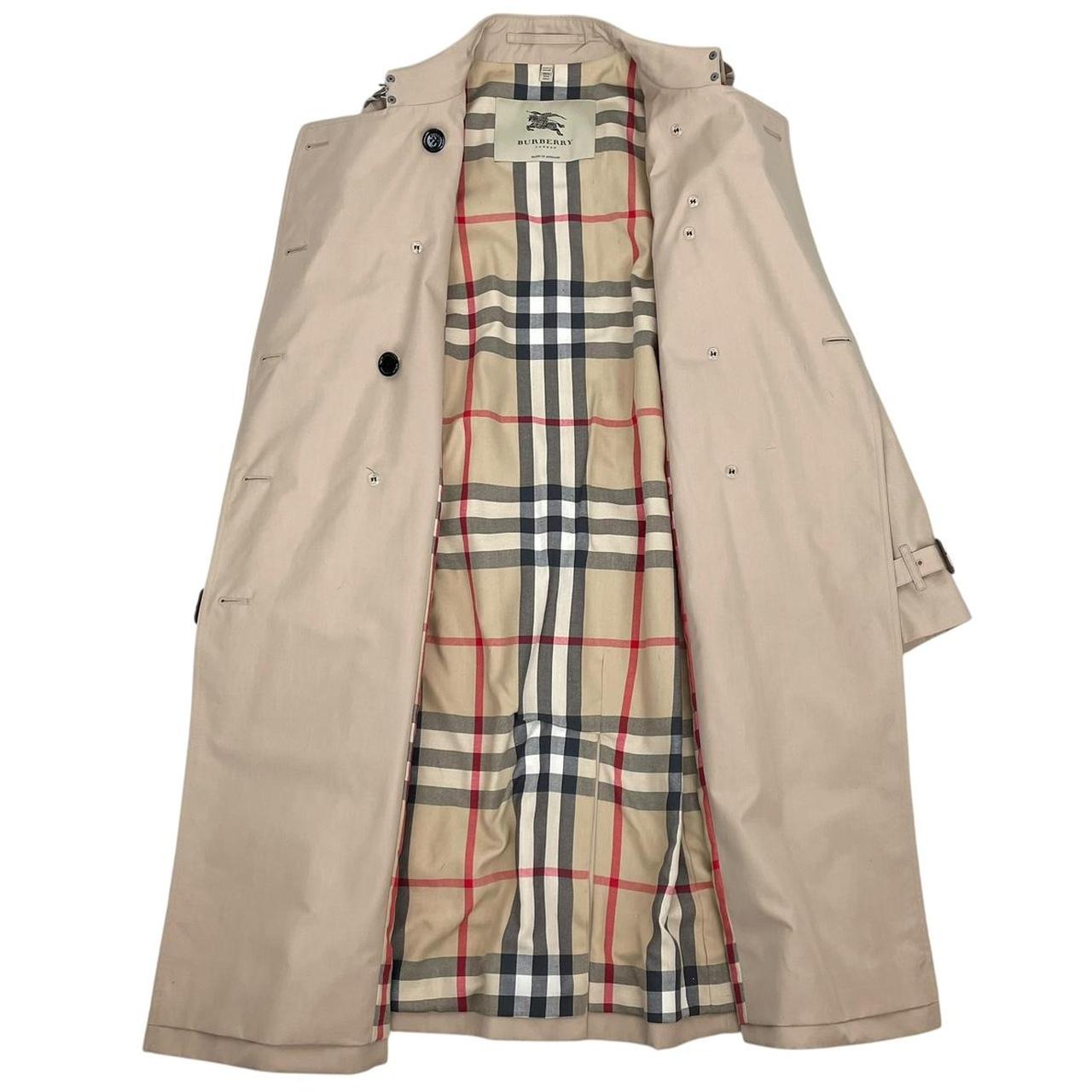 Burberry Beige Nova Check Double Breasted Belted Trench Coat