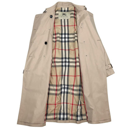 Burberry Beige Nova Check Double Breasted Belted Trench Coat