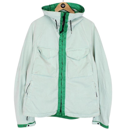 CP Company Mint Green Raso-CP Full Zip Goggle Jacket