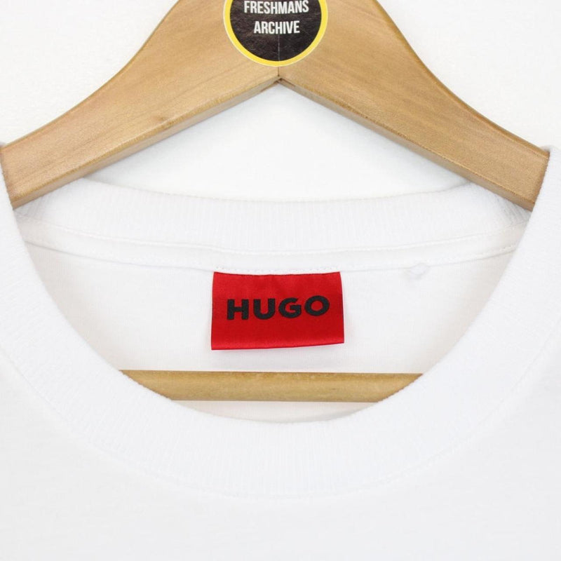 Hugo Boss White Drando Short Sleeve Cotton T-Shirt