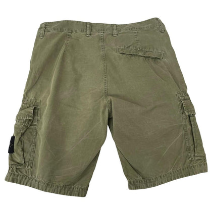 Stone Island SS 2022 Green Bermuda Cotton Cargo Shorts