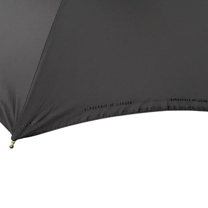 Vintage 80s Burberry Black Folding Umbrella with Nova Check Cover