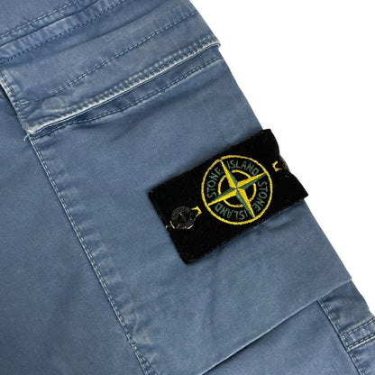 Stone Island SS 2022 Blue RE-T Fit Cargo Trousers