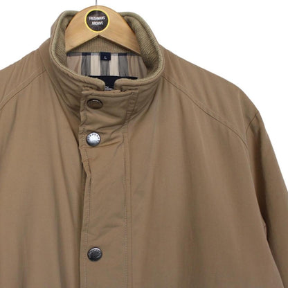 Vintage Burberry London Tan Brown Full Zip Cotton Blend Jacket