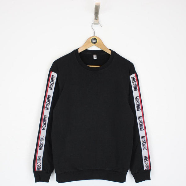 Moschino Underwear Black Tape Logo Arm Sweatshirt Jumper