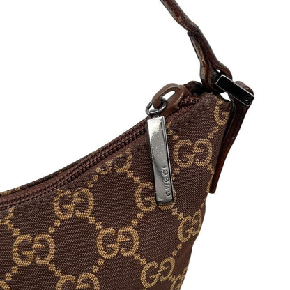 Gucci Brown Canvas GG Monogram Slim Pochette Shoulder Bag