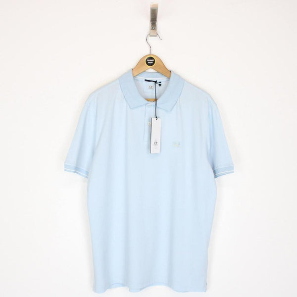 CP Company Light Blue Short Sleeve Tacting Piquet Polo Shirt