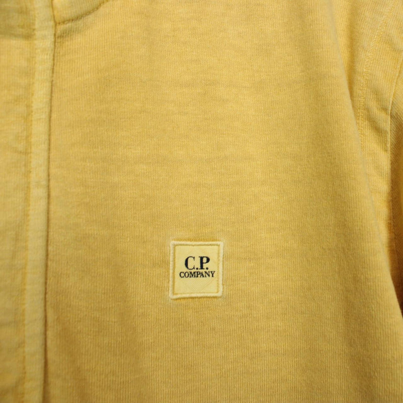 CP Company Yellow Chest Logo Hooded Sweatshirt Jumper