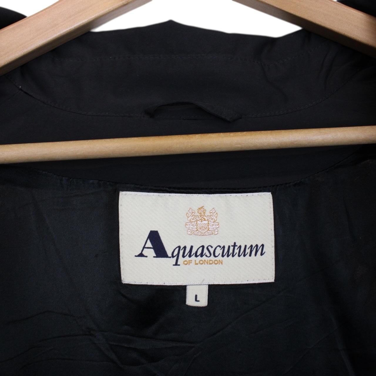 Aquascutum Black Button Up Coat