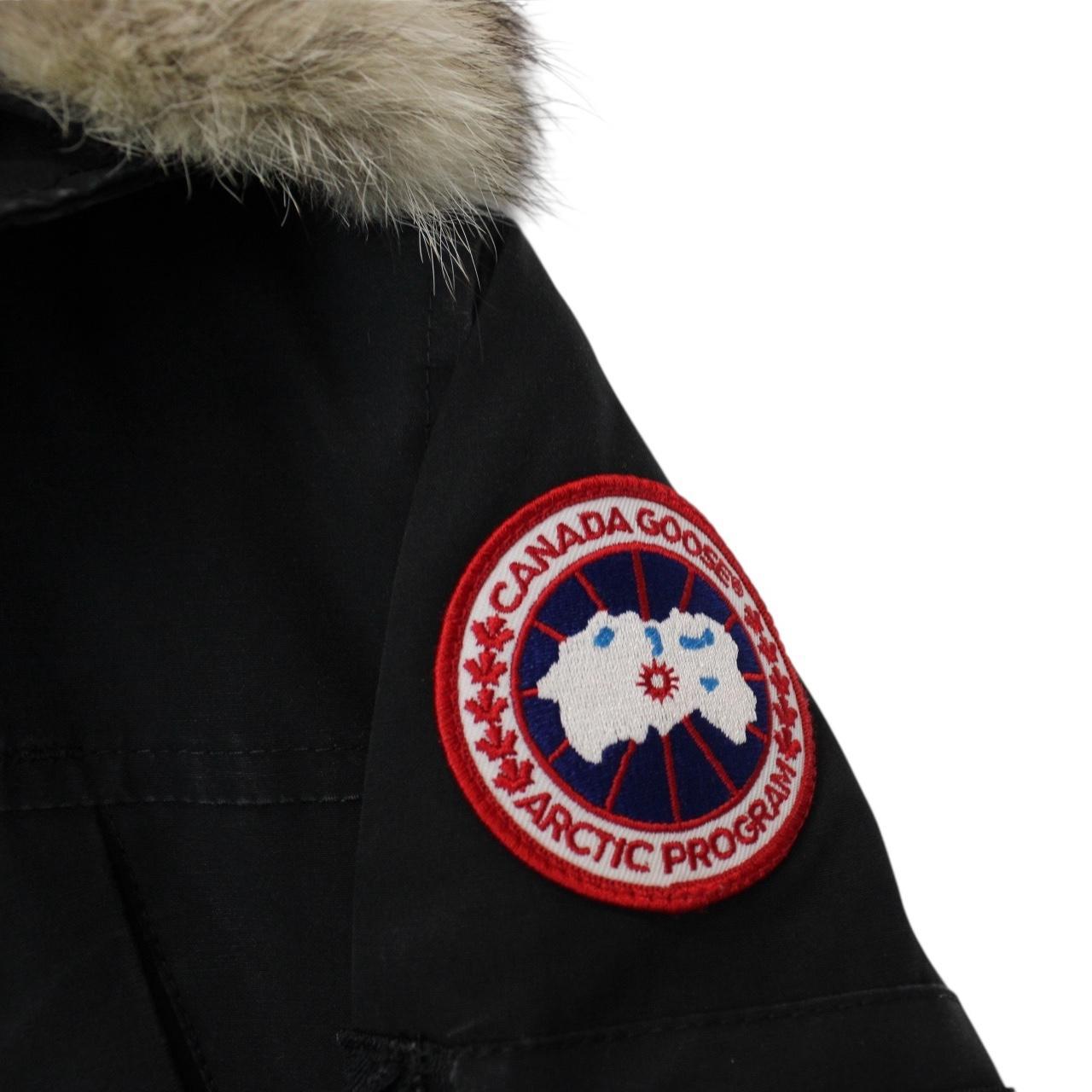 Canada Goose Black Montebello Parka Down Coat with Fur Trim