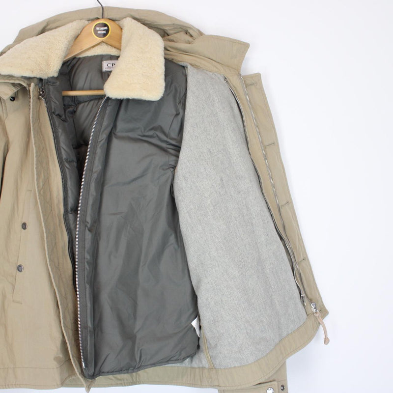 Vintage CP Company AW 2006 Beige Piuma D’oca Shearling Down Lined Jacket