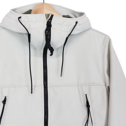 CP Company Grey Full Zip Soft Shell Goggle Jacket