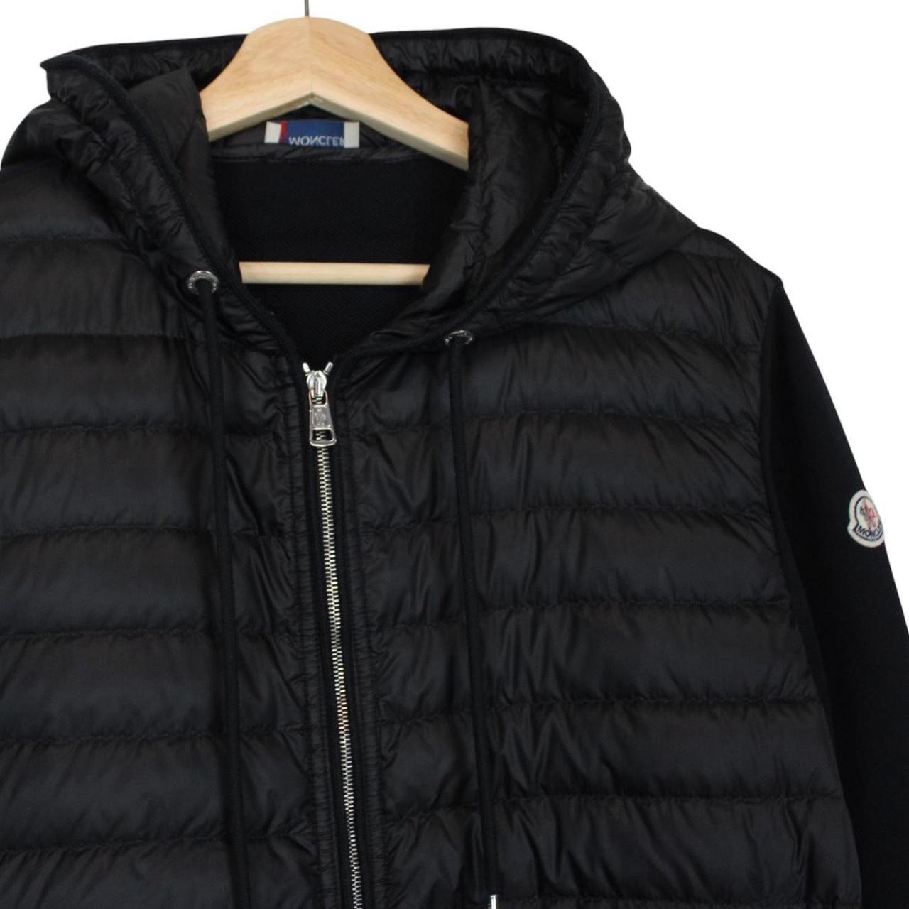 Moncler Black Full Zip Down Maglia Cardigan Jacket