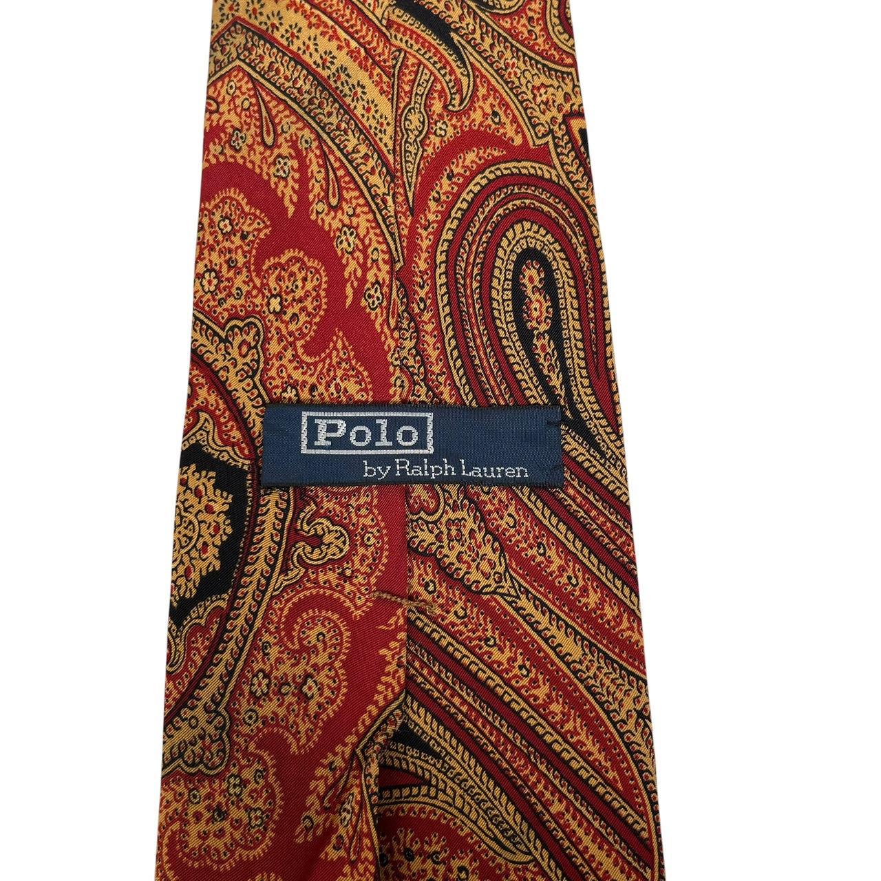 Vintage Polo Ralph Lauren Multicoloured Paisley Print Silk Tie