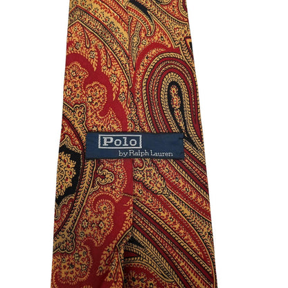 Vintage Polo Ralph Lauren Multicoloured Paisley Print Silk Tie