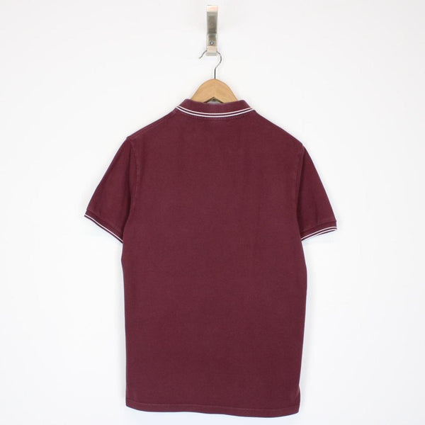Stone Island AW 2017 Burgundy Short Sleeve Compass Polo Shirt