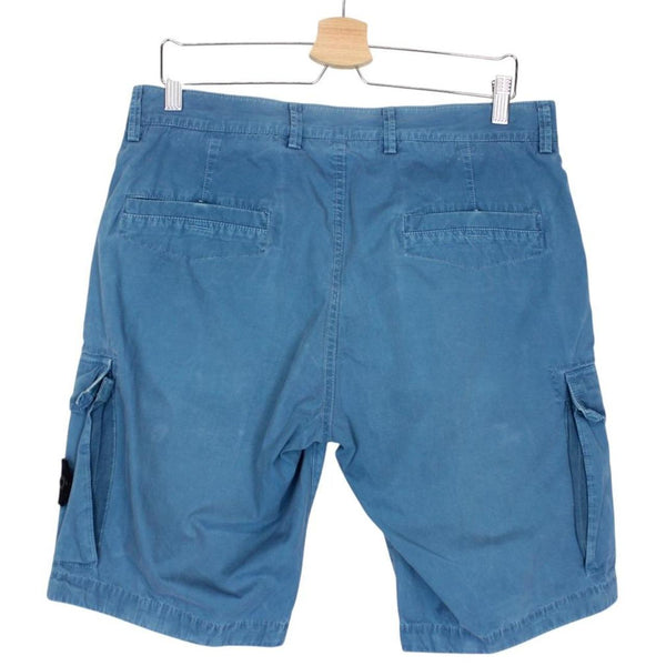 Stone Island SS 2015 Petrol Blue Bermuda Cotton Cargo Shorts