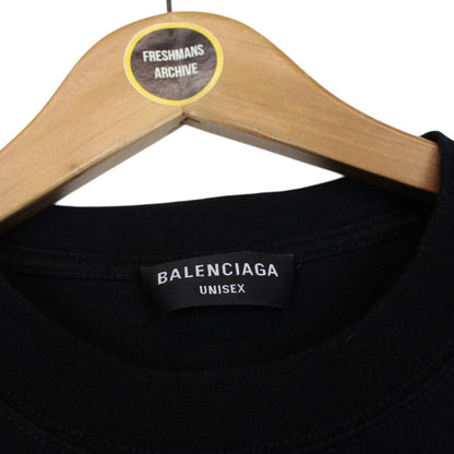Balenciaga Black Slime Logo Print Short Sleeve Cotton T-Shirt