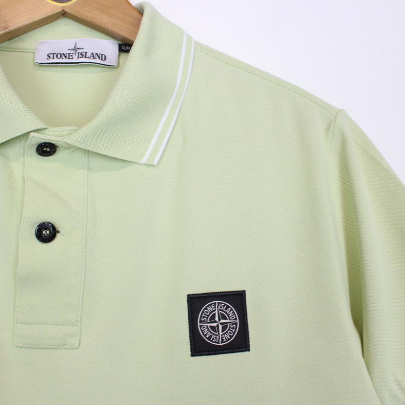 Stone Island Green Short Sleeve Compass Cotton Polo Shirt