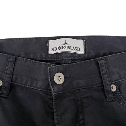 Stone Island SS 2014 Black RE-T Fit Cotton Trousers