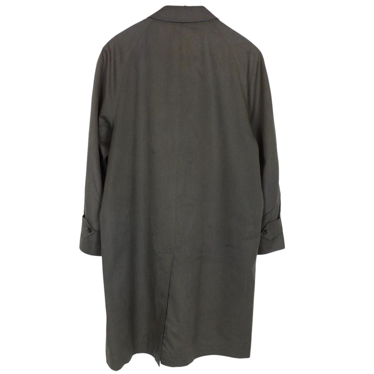 Vintage 80s Burberry Dark Grey Single Breasted Trench Coat